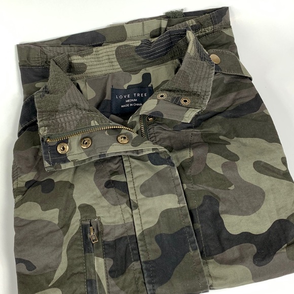 Camo Pattern Zip  Medium Legnth Jacket - Picture 5 of 7